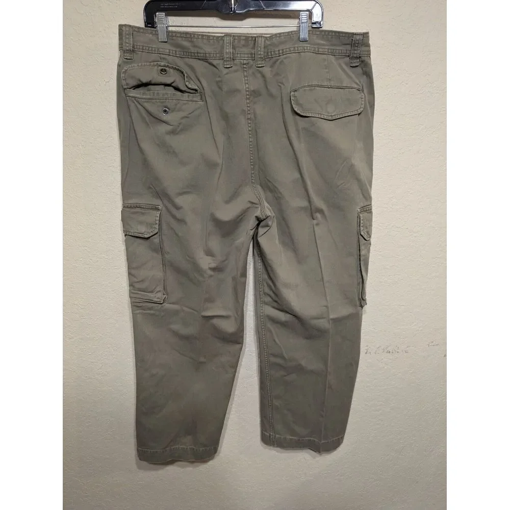 Polo Jeans Co Ralph Lauren Cargo Pants Khaki Mens 40x30 Cotton‎ Relaxed Fit